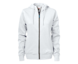 Худі на блискавці жіноче Printer Overhead (білий)