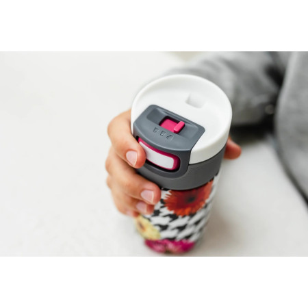 Термокружка 500 мл сталева Kambukka Etna, вакуумна (білий/сірий)