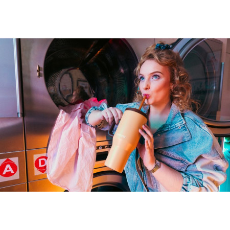 Термокухоль 950 мл сталева Kambukka Rio, вакуумна (бежевий/коричневий)