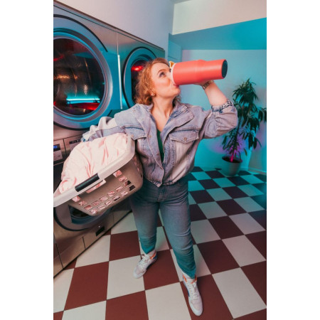 Термокухоль 950 мл сталева Kambukka Rio, вакуумна (кораловий/жовтий)