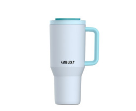 Термокухоль 950 мл сталева Kambukka Rio, вакуумна (білий/блакитний)