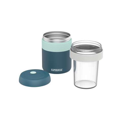 Термос для їжі 600 мл сталевий Kambukka Bora, вакуумний (темно-синій)