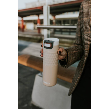 Термокружка 500 мл сталева Kambukka Etna Grip, вакуумна (ніжно-бежевий)