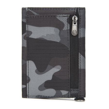Гаманець антизлодій Pacsafe RFIDsafe trifold (камуфляж сірий)