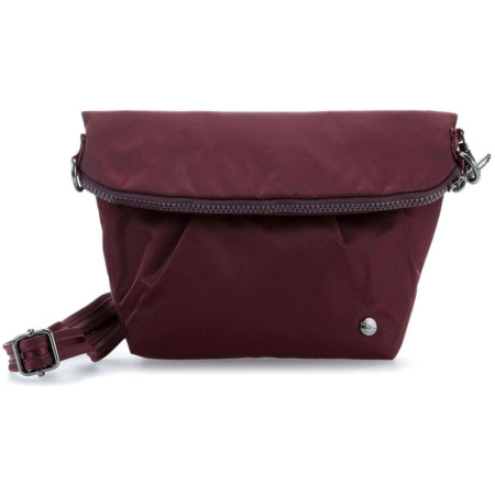 Сумка через плече жіноча антизлодій Pacsafe Citysafe CX Convertible Crossbody (бордовий)