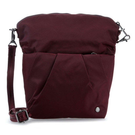 Сумка через плече жіноча антизлодій Pacsafe Citysafe CX Convertible Crossbody (бордовий)