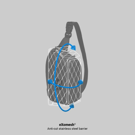 Сумка через плече антизлодій Pacsafe GO Sling (рожевий)