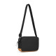 Сумка через плече антизлодій Pacsafe GO Crossbody (чорний/помаранчевий)