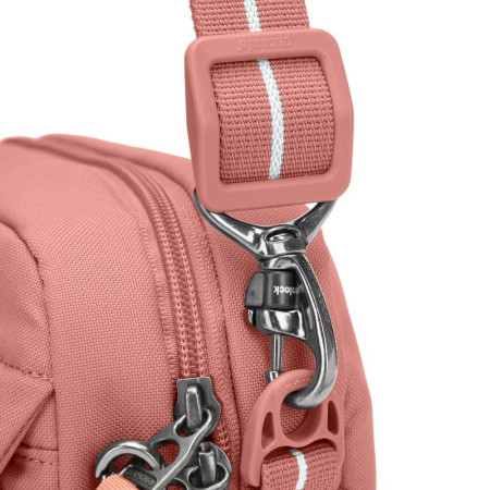 Сумка через плече антизлодій Pacsafe GO Crossbody (рожевий/помаранчевий)
