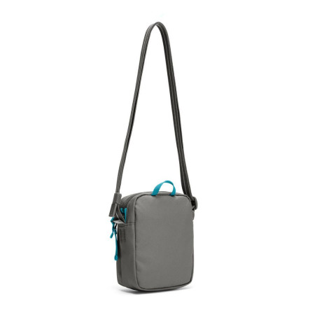 Сумка через плече антизлодій Pacsafe GO Micro Crossbody (сірий/блакитний)