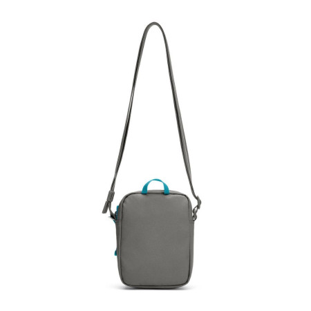 Сумка через плече антизлодій Pacsafe GO Micro Crossbody (сірий/блакитний)