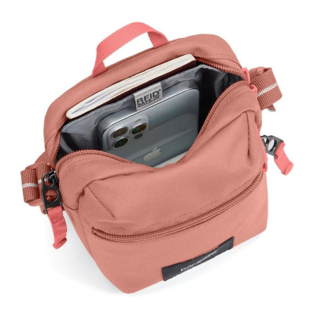 Сумка через плече антизлодій Pacsafe GO Micro Crossbody (рожевий)