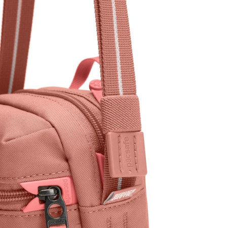 Сумка через плече антизлодій Pacsafe GO Micro Crossbody (рожевий)