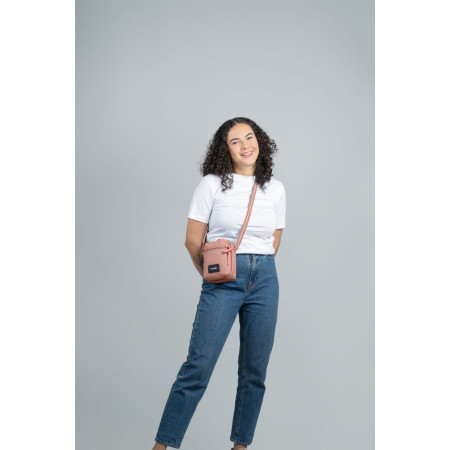 Сумка через плече антизлодій Pacsafe GO Micro Crossbody (рожевий)
