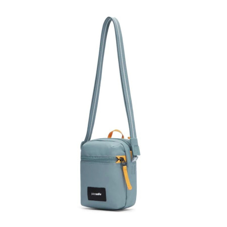 Сумка через плече антизлодій Pacsafe GO Micro Crossbody (свіжий м'ятний/помаранчевий)