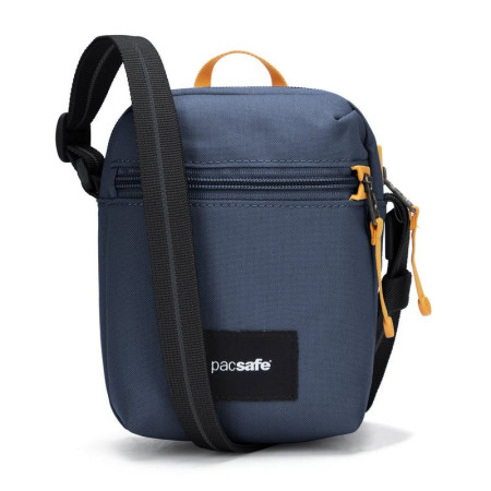 Сумка через плече антизлодій Pacsafe GO Micro Crossbody (темно-синій/жовтий)