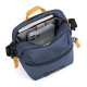 Сумка через плече антизлодій Pacsafe GO Micro Crossbody (темно-синій/жовтий)