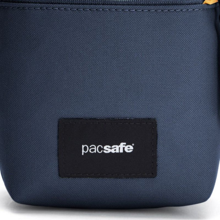 Сумка через плече антизлодій Pacsafe GO Micro Crossbody (темно-синій/жовтий)