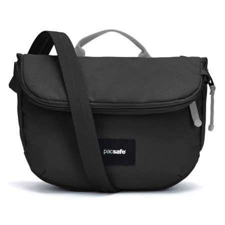 Сумка через плече антизлодій Pacsafe GO Saddle Crossbody (насичений чорний)