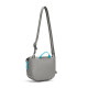 Сумка через плече антизлодій Pacsafe GO Saddle Crossbody (сірий/блакитний)