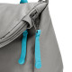 Сумка через плече антизлодій Pacsafe GO Saddle Crossbody (сірий/блакитний)