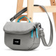 Сумка через плече антизлодій Pacsafe GO Saddle Crossbody (сірий/блакитний)