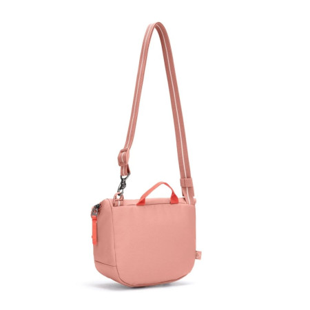 Сумка через плече антизлодій Pacsafe GO Saddle Crossbody (рожевий)