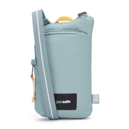 Сумка через плече антизлодій Pacsafe GO Tech Crossbody (свіжий м'ятний/помаранчевий)