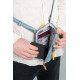 Сумка через плече антизлодій Pacsafe GO Tech Crossbody (свіжий м'ятний/помаранчевий)
