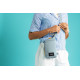 Сумка через плече антизлодій Pacsafe GO Tech Crossbody (свіжий м'ятний/помаранчевий)