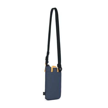 Сумка через плече антизлодій Pacsafe GO Tech Crossbody (темно-синій/жовтий)