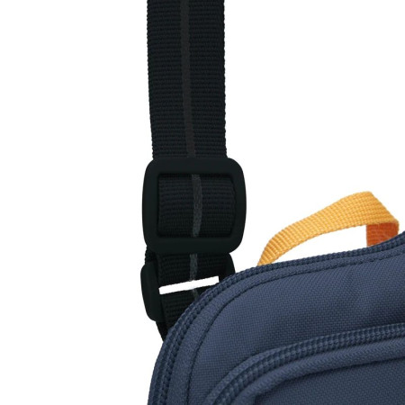 Сумка через плече антизлодій Pacsafe GO Tech Crossbody (темно-синій/жовтий)