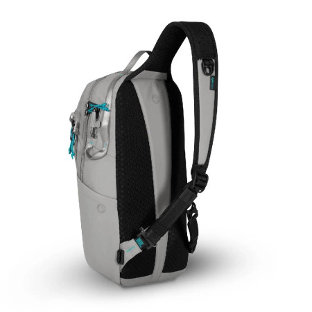 Сумка через плече антизлодій Pacsafe Eco 12L Sling (сірий/чорний)