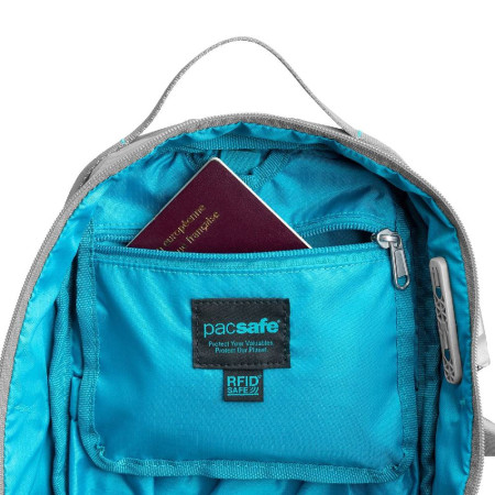 Сумка через плече антизлодій Pacsafe Eco 12L Sling (сірий/чорний)