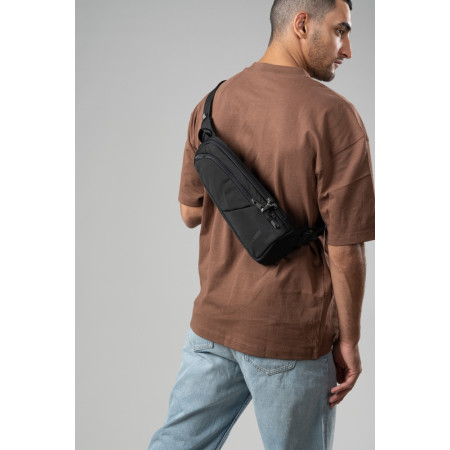 Сумка через плече антизлодій Pacsafe V Action Sling (насичений чорний)