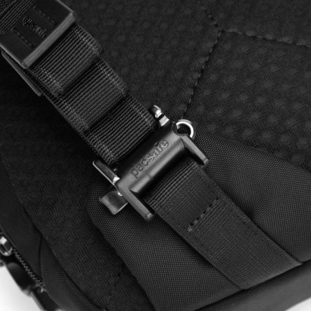 Сумка через плече антизлодій Pacsafe Vibe 325 sling (насичений чорний)