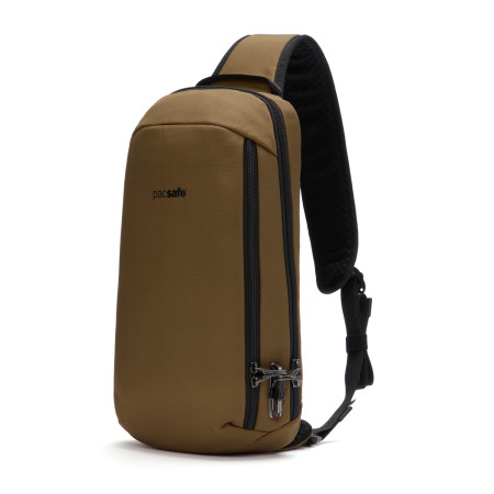 Сумка через плече антизлодій Pacsafe Vibe 325 sling (коричневий)
