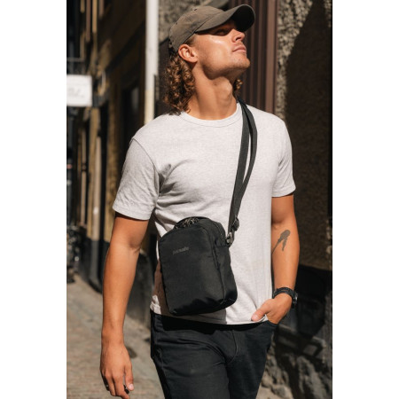 Сумка через плече антизлодій Pacsafe V Companion Crossbody (чорний)