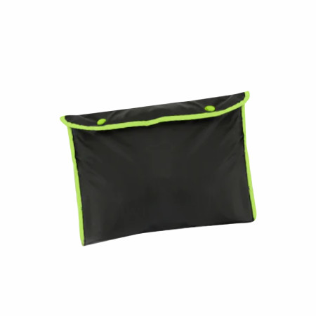 Тренч/дощовик Perletti City напівпрозорий з окантовкою та чохлом (чорний/лайм)