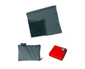 Рушник з мікрофібри Schwarzwolf Lanao 100х30 см в чохлі (сірий)