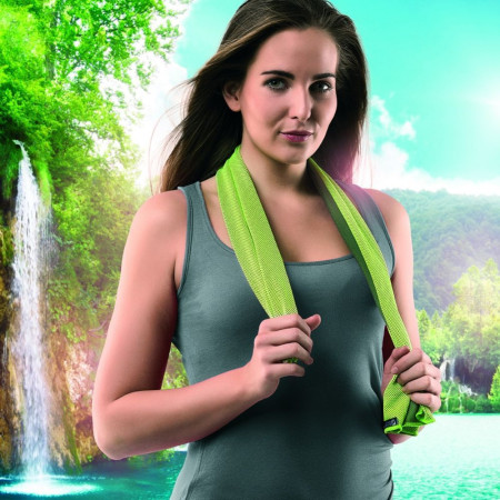 Рушник з мікрофібри Schwarzwolf Lanao 100х30 см в чохлі (зелений)