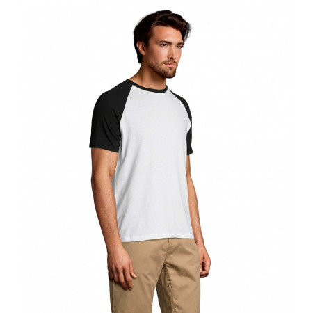 Футболка SOL'S Funky (білий/чорний)