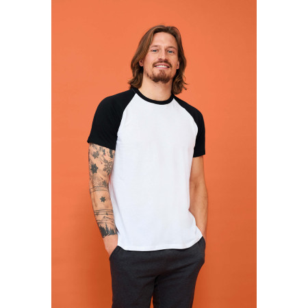 Футболка SOL'S Funky (білий/чорний)