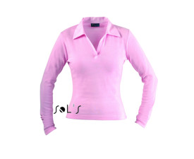 Лонгслів поло жіночий SOL'S Pulp (рожева орхідея)