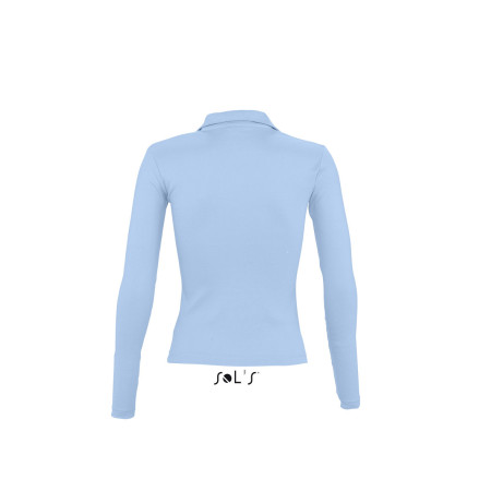 Лонгслів поло жіночий SOL'S Pulp (небесно-блакитний)