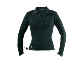 Лонгслів поло жіночий SOL'S Pulp (чорний)