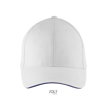 Кепка SOL'S Buffalo (білий/насичений темно-синій)