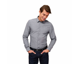 Сорочка чоловіча SOL'S Barnet (насичений сірий меланж)