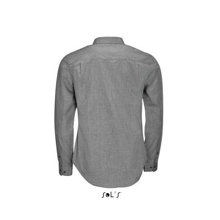 Сорочка чоловіча SOL'S Barnet (насичений сірий меланж)