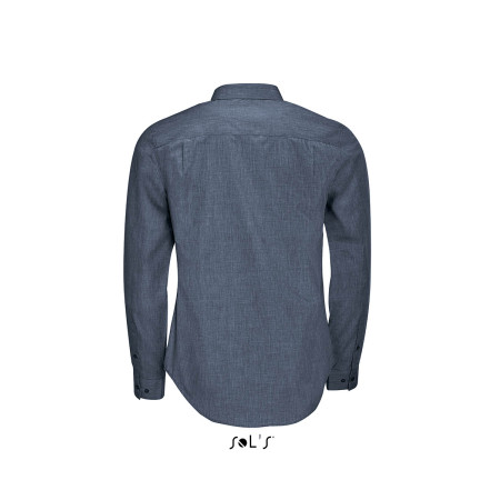 Сорочка чоловіча SOL'S Barnet (сіро-синій меланж)